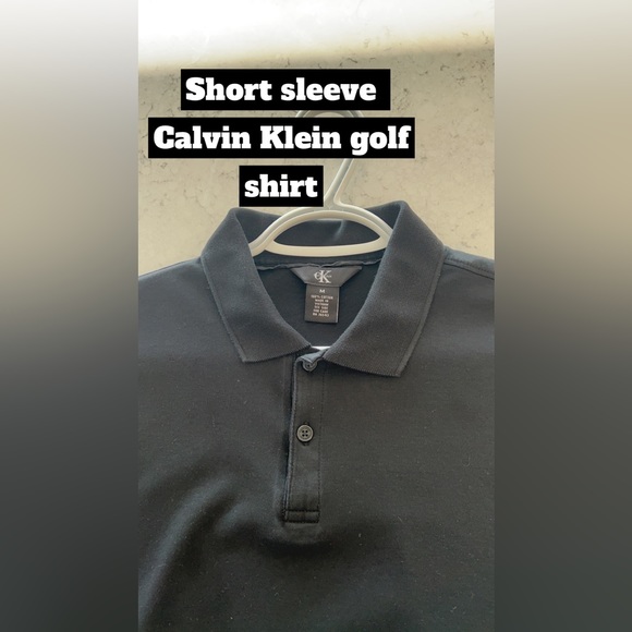 Calvin Klein Black Polo Shirt - Picture 1 of 2